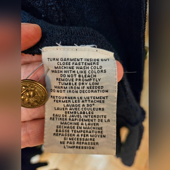 DENIM and SUPPLY RALPH LAUREN Navy BLUE Long Military Officer's Coat Small - Picture 16 of 16